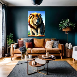 Poster Legal e adorável Leão Híbrido Koala | Arte AI