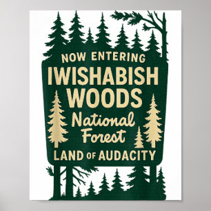 Poster Legal Entrando na Terra da Floresta Nacional de Wi