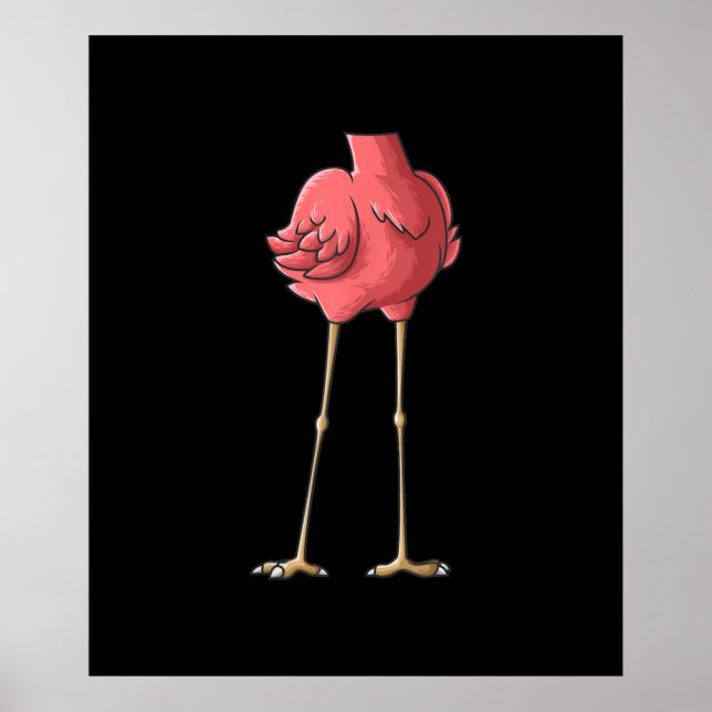Poster Legal Flamingo Halloween Sem Cabeça (Frente)