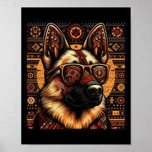 Poster Legal German shepherd Estilo de Arte Étnica Cristã