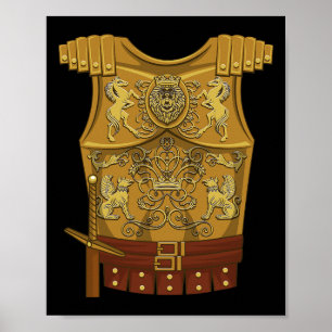 Poster Legal Gladiador Halloween Combate Fighter Gi