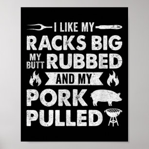 Poster Legal Grelha Para Homens Mulheres Pork Rub Smoking