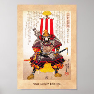 Póster Legal guerreiro oriental japonês samurai