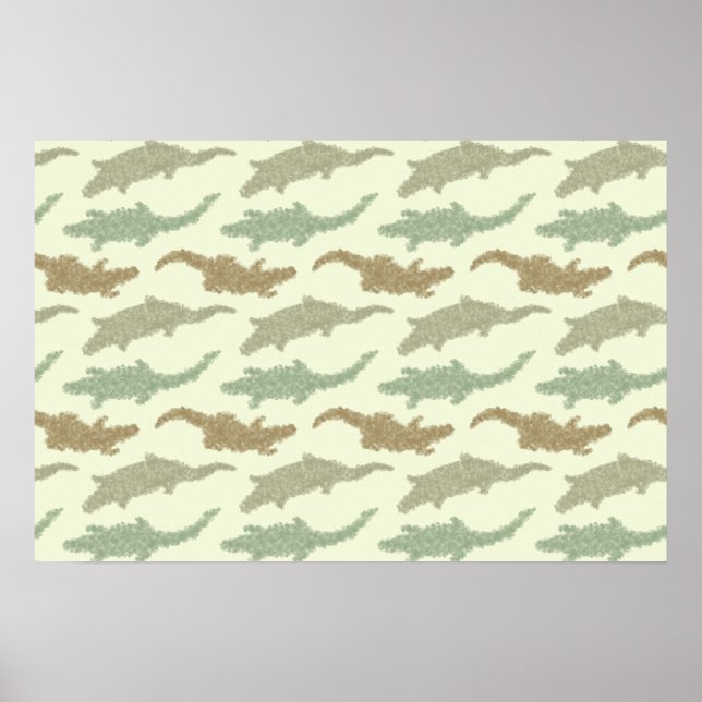 Poster Legal jacarés Camo - padrão perfeito. (Frente)