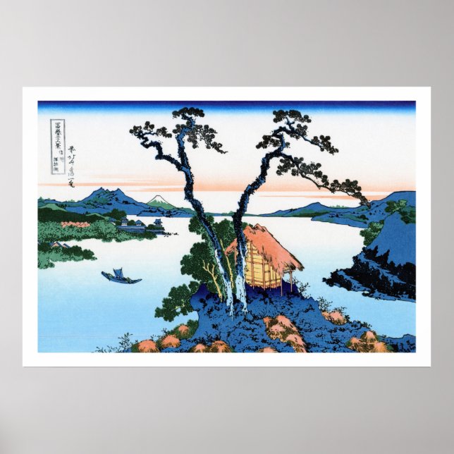 Póster Legal japonês Hokusai Fuji Ver paisagem (Frente)