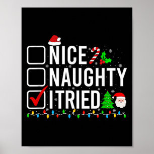 Poster Legal Levado Eu Tentei Família Pijama de Natal Div