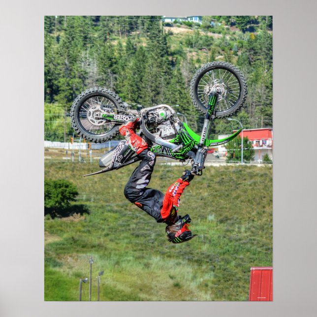 Póster Legal Motocross Extreme Freestyle Stunt Art 1 (Frente)