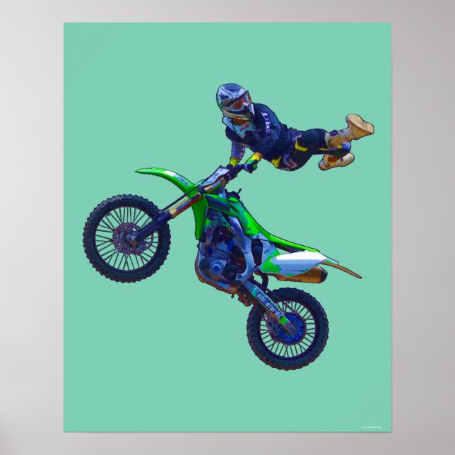Poster Legal Motocross Extreme Freestyle Stunt Art 5 (Frente)