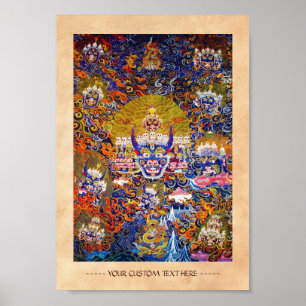 Poster Legal oriental tibetano thangka deus tatuagem arte