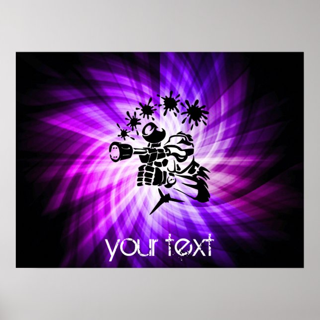 Póster Legal Paintball Roxo (Frente)