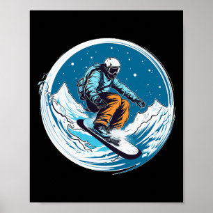Poster Legal Para O Snowboard E O Lover De Esqui Na Boca