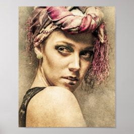 Poster Legal pintura mulher desenhada senhora arte modern