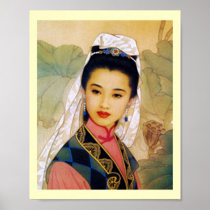 Póster Legal princesa linda chinesa Guo Jing