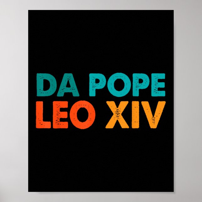 Poster Legal Retro Da Pope Novo Papa Leo Xiv Homens (Frente)