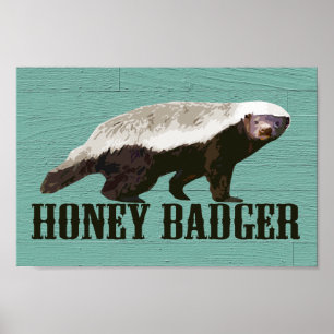 Póster Legal Rustic Honey Badger
