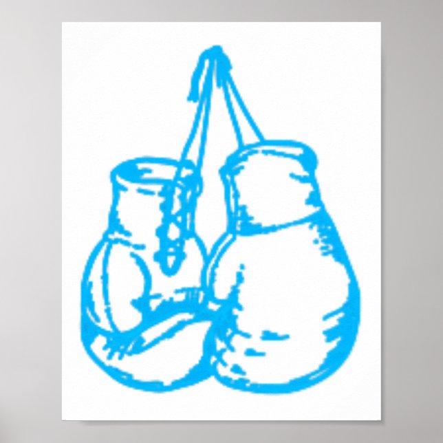 Poster Legal sinal azul in a box com luvas (Frente)