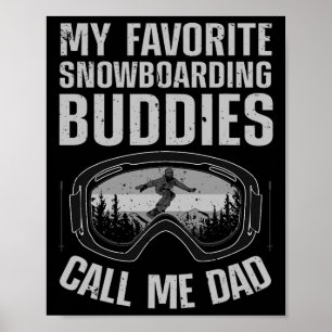 Poster Legal Snowboard Art Men Pai Padre Snowboard Sno