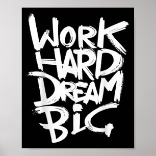 Poster Legal Sonho Grande Gráfico Motivacional Cita Ditos