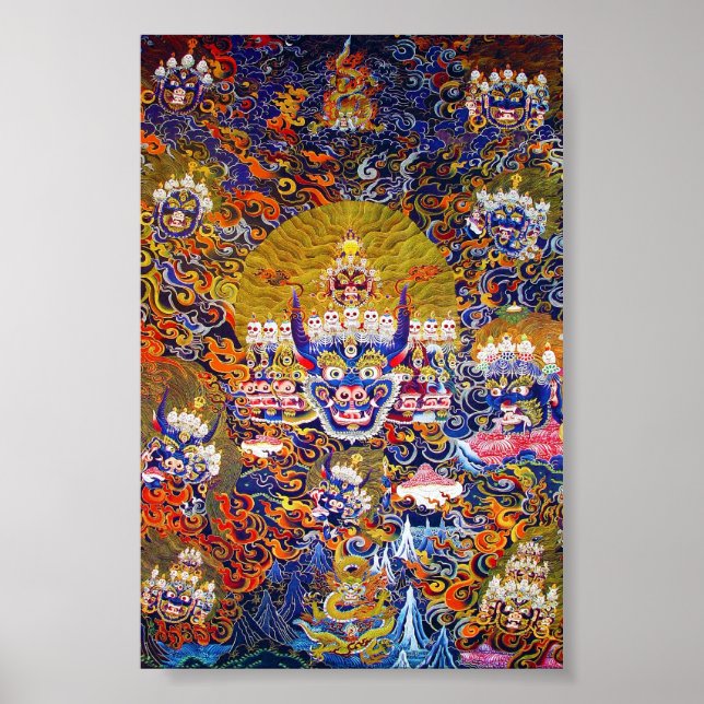 Póster Legal tangka Yamantaka, tatuagem a deus da morte (Frente)