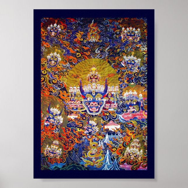 Poster Legal tangka Yamantaka, tatuagem a deus da morte (Frente)