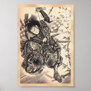 Póster Legal tatuagem clássica de tinta digital de demôni