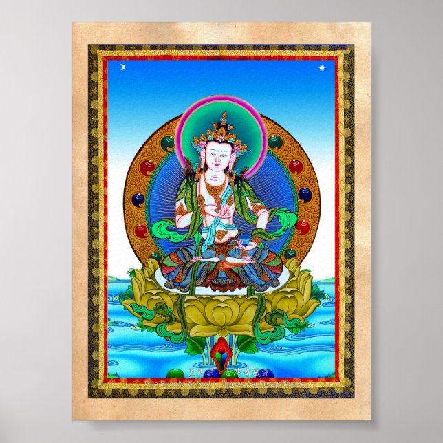 Poster Legal tatuagem oriental tibetana thangka Vajrasatt (Frente)