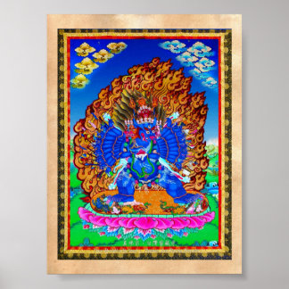 Póster Legal tatuagem oriental tibetana thangka Yamantaka