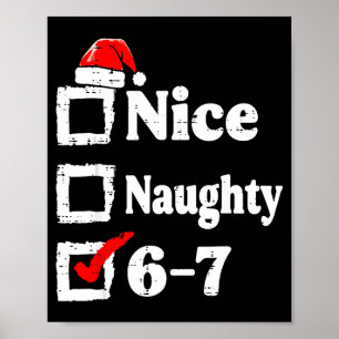 Poster Legal Travesso 6 7 Meme Divertido Natal Seis Sete 