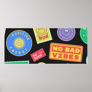Poster Legal Trendy Patches Design. Abstrato fundo wi