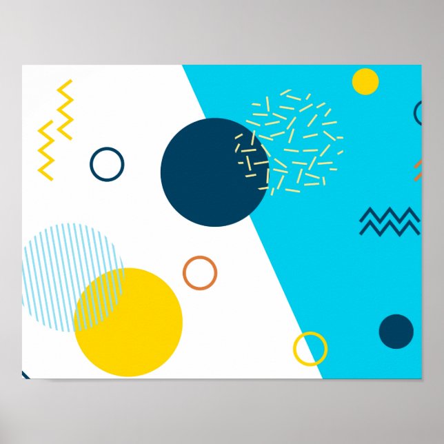 Poster Legal, única, moderna, urbana, ilustração Memphis (Frente)