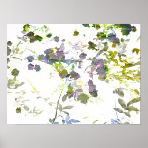 Póster Legal, único padrão romântico de flores design