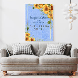 Poster Legal Verão Sunflower Watercolor