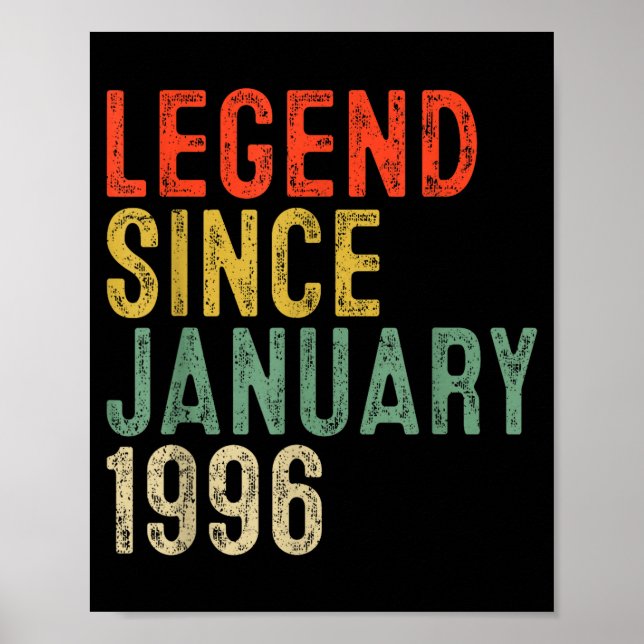 Poster Legend Since January 1996 30th Birthday 30 Year Ol (Frente)