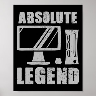 Poster Legenda Absoluta Engraçado Jogador De Vídeo Citado