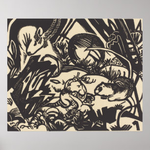Póster Legenda animal Tierlegende de Franz Marc