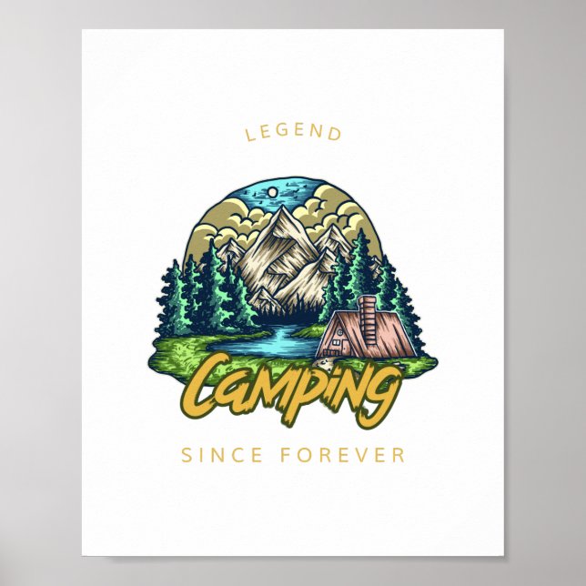 Poster Legenda de acampamento desde sempre (Frente)