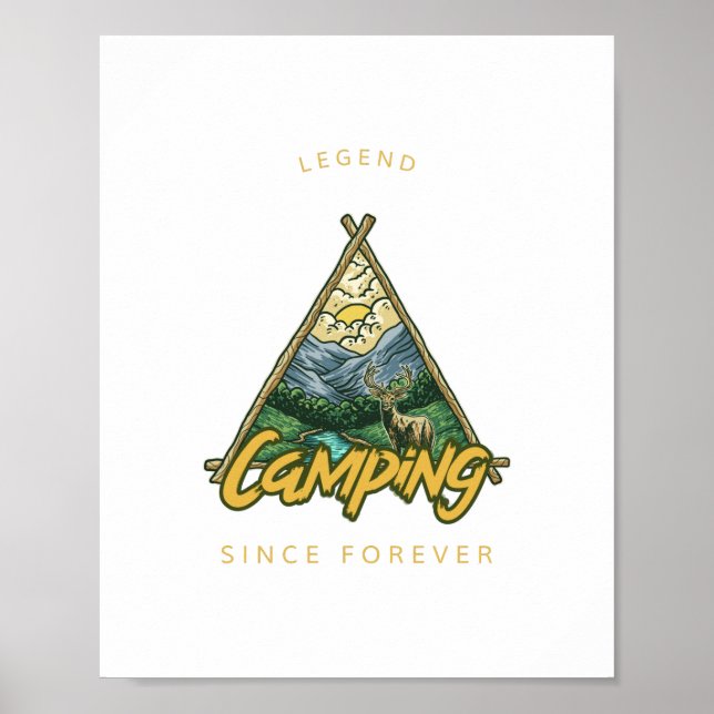 Poster Legenda de acampamento desde sempre (Frente)