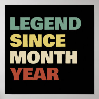 Poster Legenda de Aniversário Personalizada Desde o Sloga