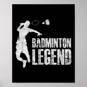 Poster Legenda de Badminton _ Shuttle Racket _ Toque de B