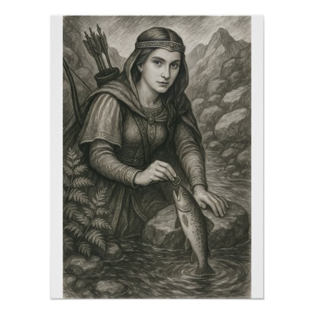 Póster Legenda de Mathilde e Trout de Orval, Bélgica (Frente)