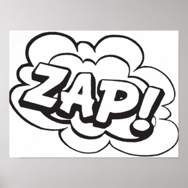 Poster Legenda do Livro de BD ZAP (Frente)