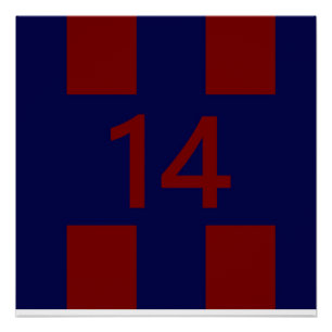 Póster Legenda n.o 14 em vermelho e azul