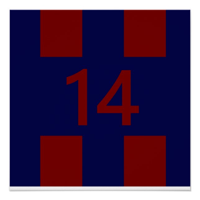 Póster Legenda n.o 14 em vermelho e azul (Frente)