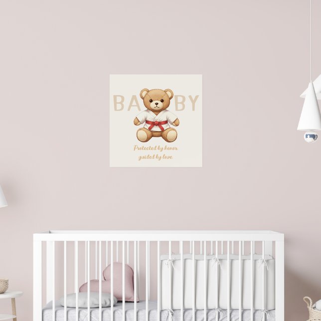 Poster Legendary Red Belt Judo Bear – Baby Shower  (Berçário 2)