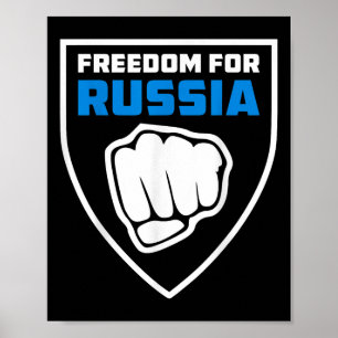 Poster Legião Liberdade Para A Rússia Bandeira Anti-Guerr