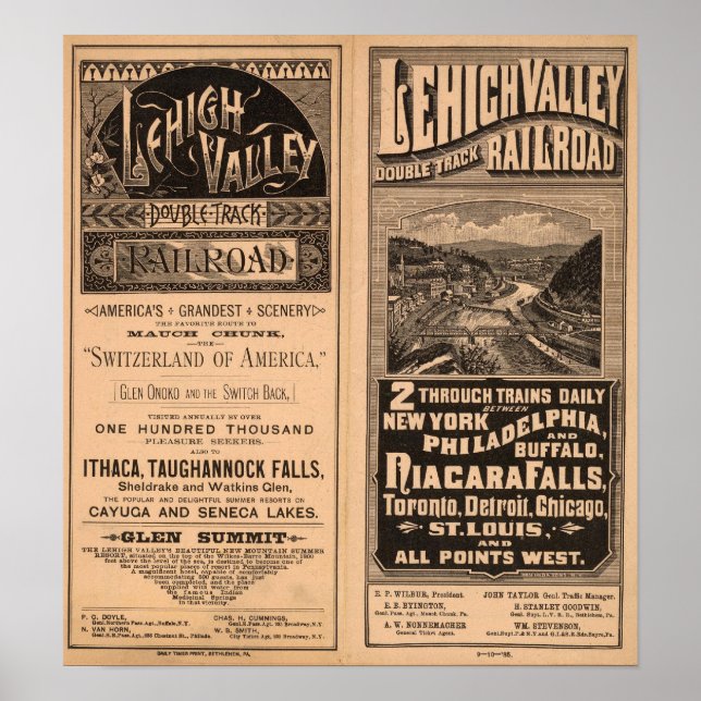 Poster Lehigh Valley Railroad (Frente)