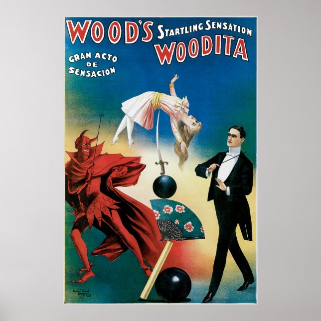 Póster Lei da Magia de Woodita Maggie Vintage (Frente)