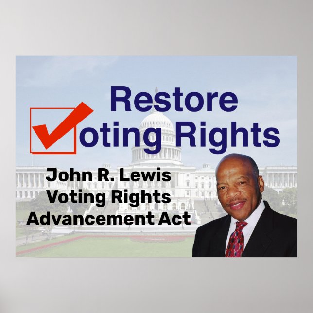 Poster Lei de Avanço dos Direitos de Voto John R. Lewis (Frente)