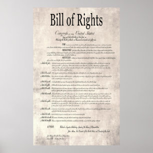 PÓSTER LEI DE DIREITOS DOS ESTADOS UNIDOS 2