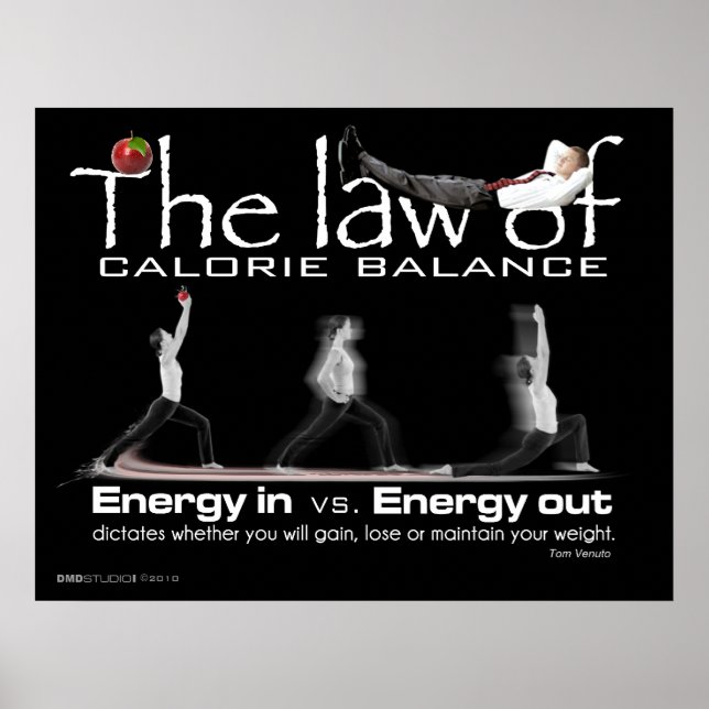 Póster Lei de Equilíbrio de Calorias (Frente)